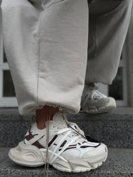Жіночі кросівки на високій підошві МЕЙФІ White/Brown